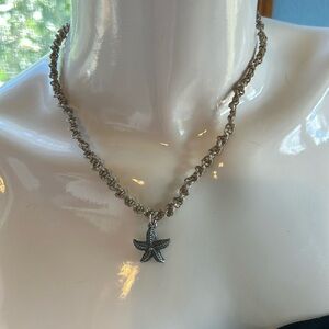 Vintage rope necklace w starfish